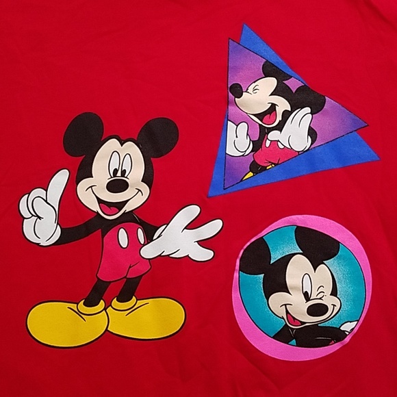 MICKEY MOUSE red long sleeve graphic sweatshirt sz. 26-28 WDW Disneyland Resort - Picture 3 of 7